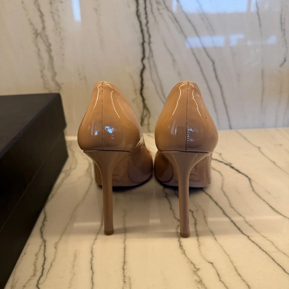 SAINT LAURENT / YSL PATENT LEATHER NUDE PUMP 105MM SIZE 35/5 - Picture 4 of 7